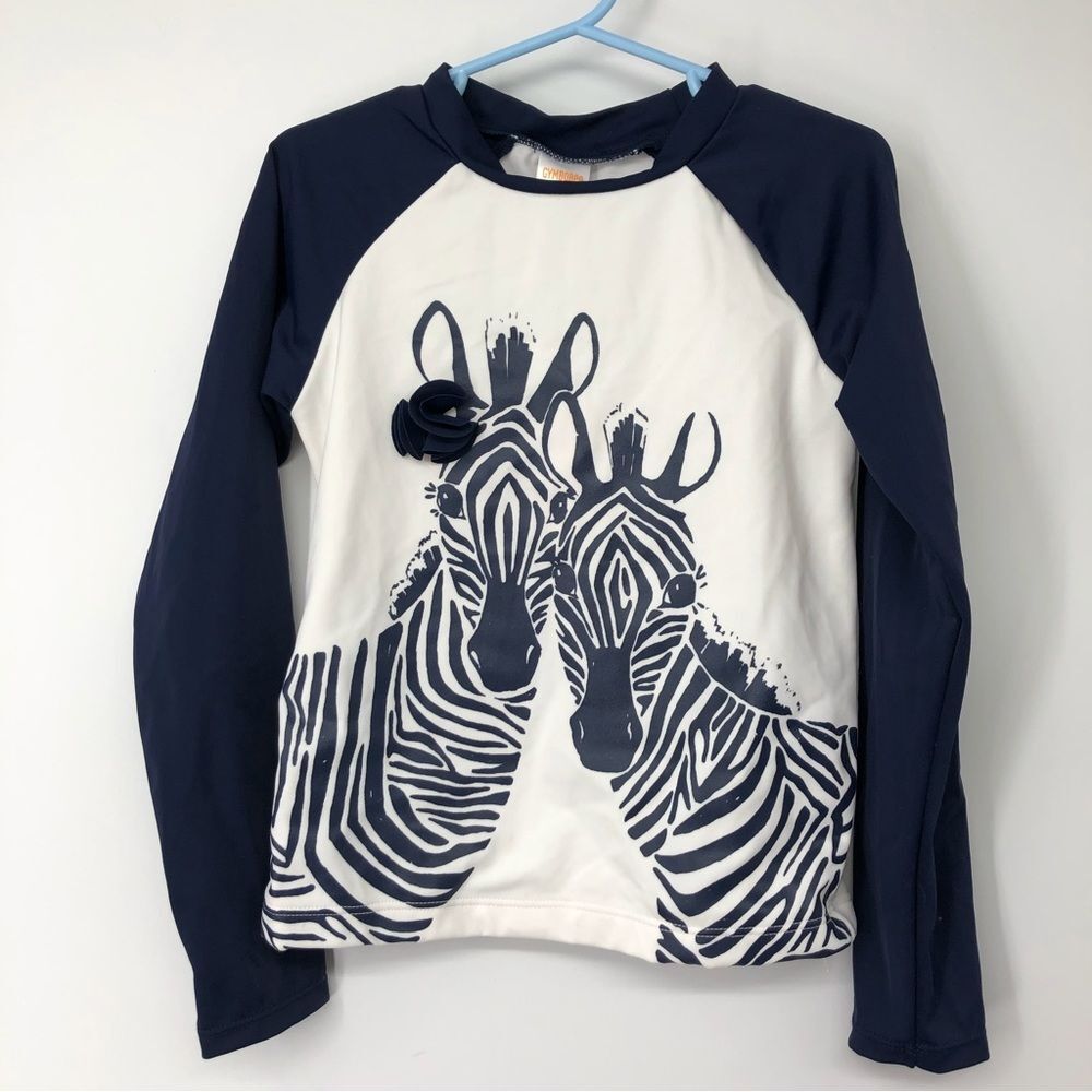 Gymboree Navy and White Kids Swim Rashguard